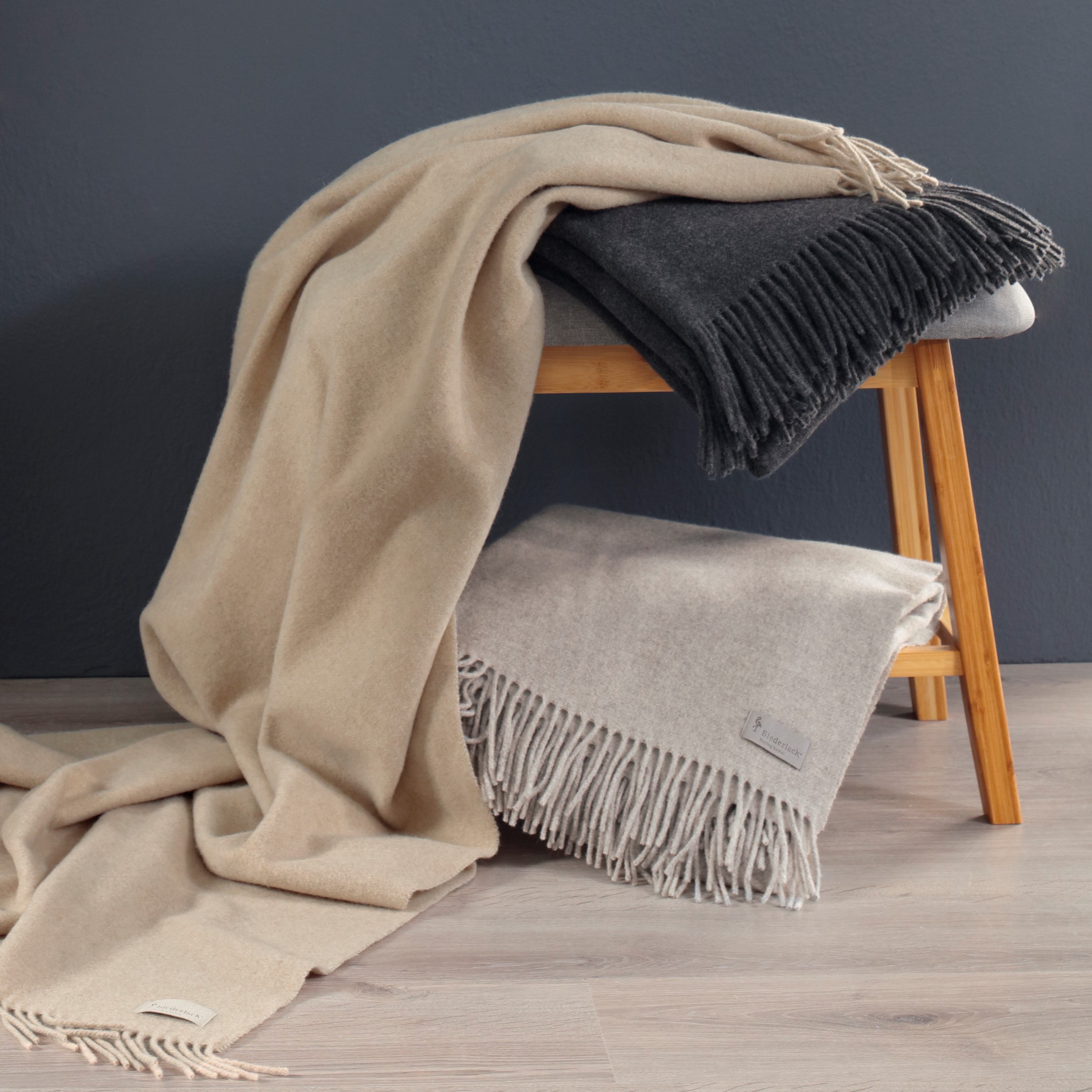 Shop of Favourites - Wool Biederlack Sofa - The | Plaid Grey Couchdecken.de Blanket