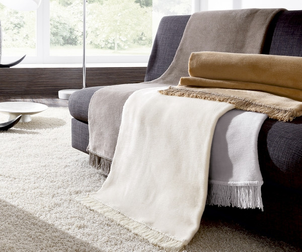 4 uni - Cotton Sofa Shop different Cover Couchdecken.de Blanket colors | The -