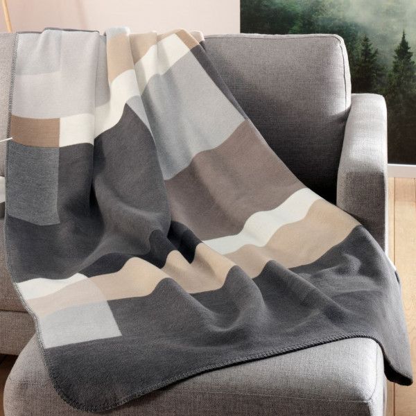 Biederlack XXL blanket - Black Part 220x240cm